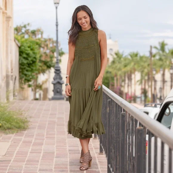 Sundance | Dresses | Sundance Royal Crown Dress In Army Green | Poshmark